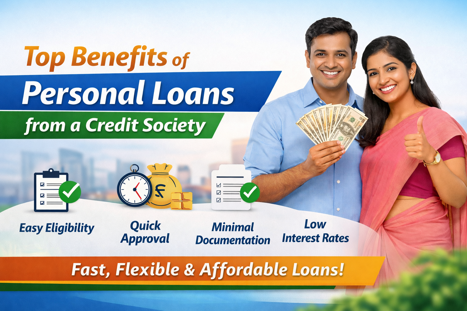 Top Benefits of Choosing a Personal Loan from a Credit Society